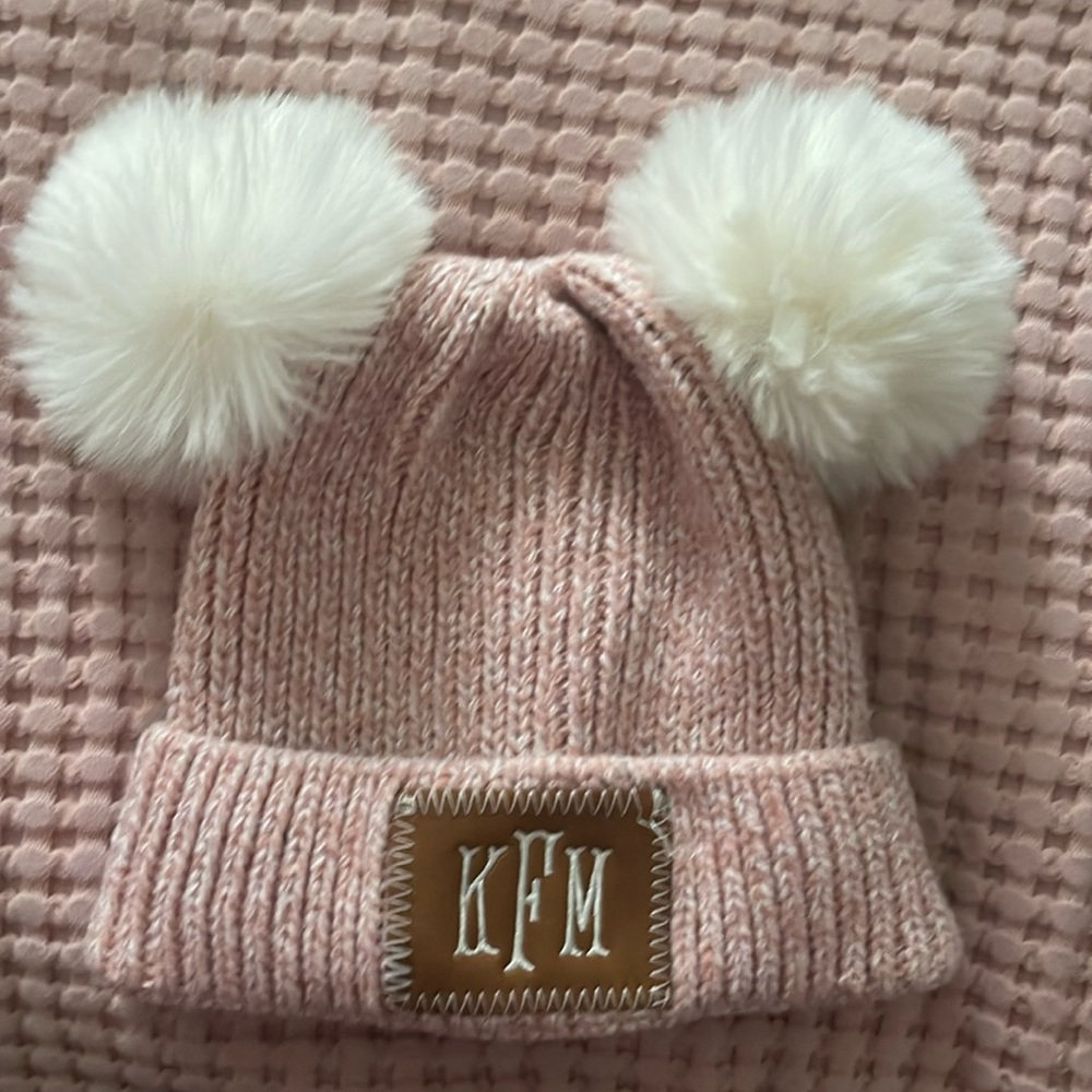 Baby Beanie Monogram-Personalized K F M initials